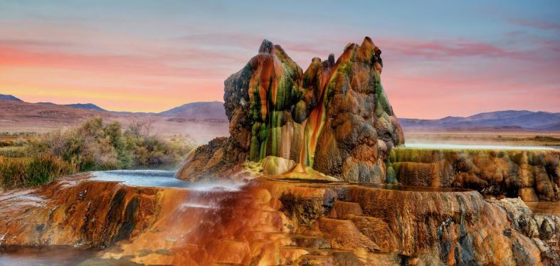 Geiser Fly Geyser, Nevada, EE. UU.